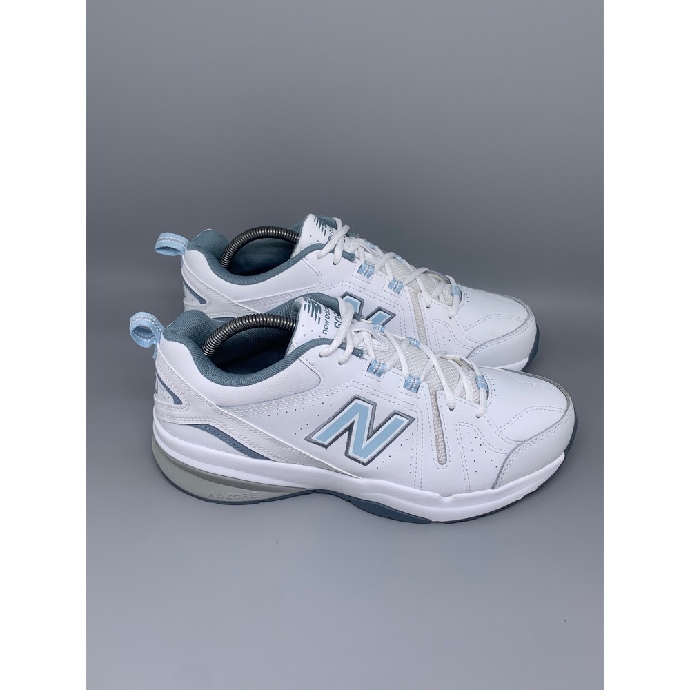 New Balance 608 White Blue Training Shoes WX608WP5 Women's Sz 9.5
